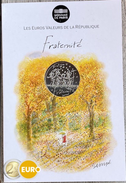 10 euros France 2014 - Fraternité Automne UNC en cartelette