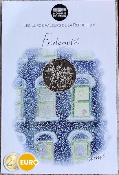 10 euros France 2014 - Fraternité Hiver UNC en cartelette