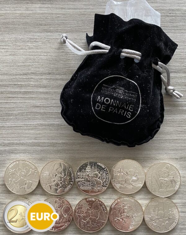 10 x 10 Euro Frankreich 2018 - Mickey und Frankreich - im Beutel