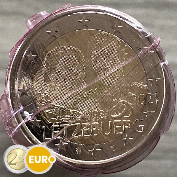 25 x 2 euro Luxemburg 2021 - 40 jaar huwelijk Henri foto