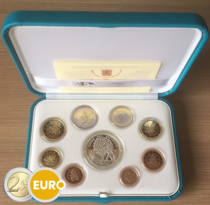Euro set BE Proof Vaticaan 2019 + 20 euro zilver