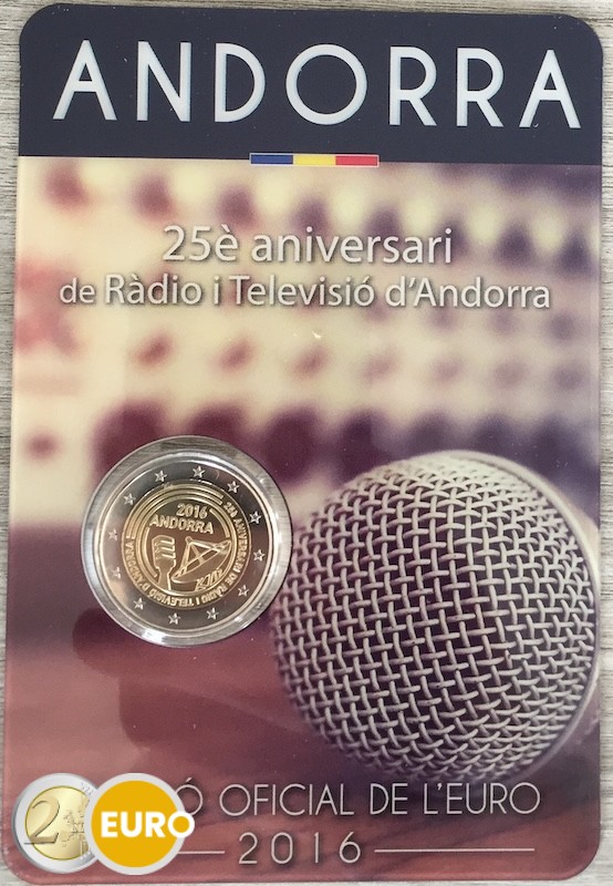 2 euro Andorra 2016 - Radio en Televisie Andorra BU FDC Coincard