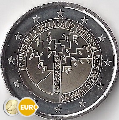 2 euro Andorra 2018 - 70 jaar Mensenrechten UNC