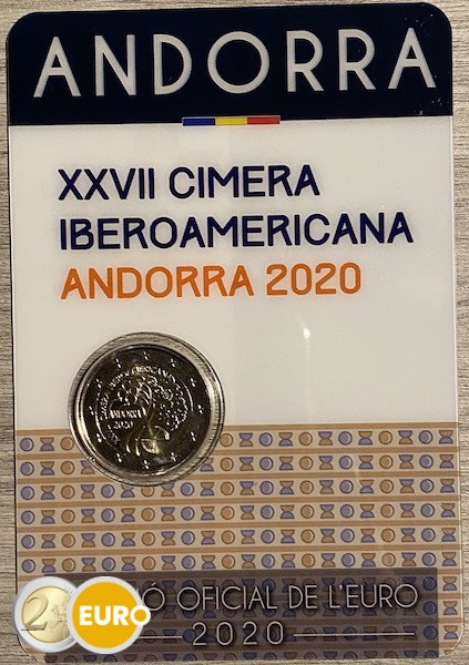 2 euro Andorra 2020 - Ibero-American summit BU FDC Coincard