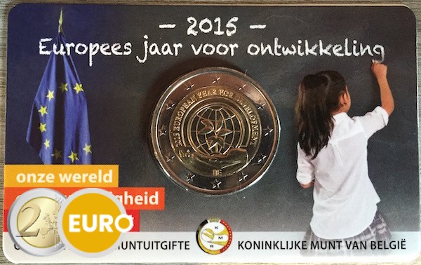 2 euro België 2015 - Jaar van Ontwikkeling BU FDC Coincard NL