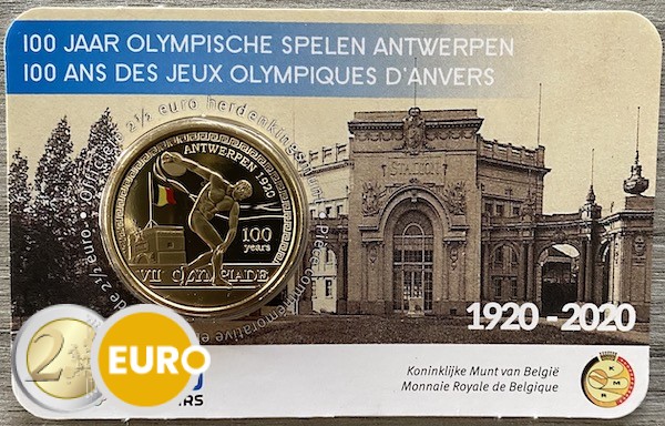2,50 euro België 2020 - Olympische Spelen Antwerpen BU FDC Coincard Gekleurd