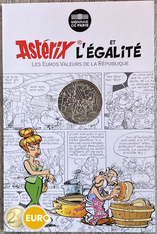 10 euro France 2015 - Asterix égalité Roman Agent - in coincard
