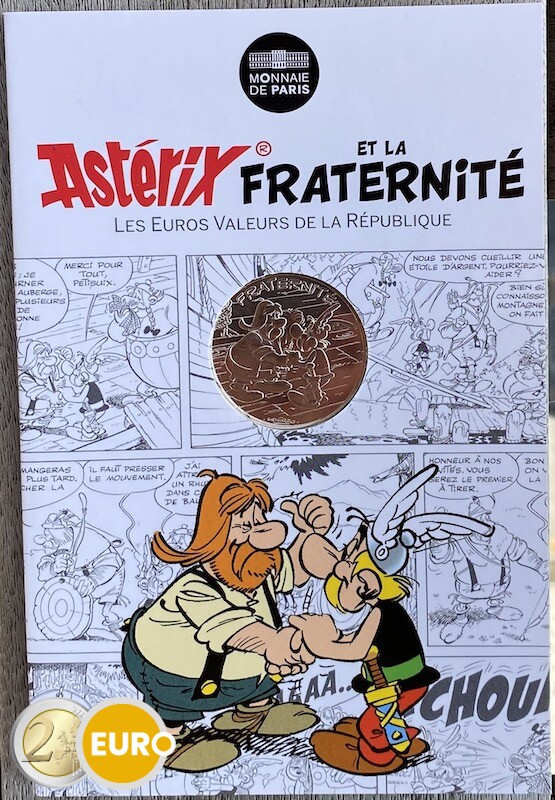 10 euro Frankreich 2015 - Asterix Brüderlichkeit bei den Schweizern - in Coincard