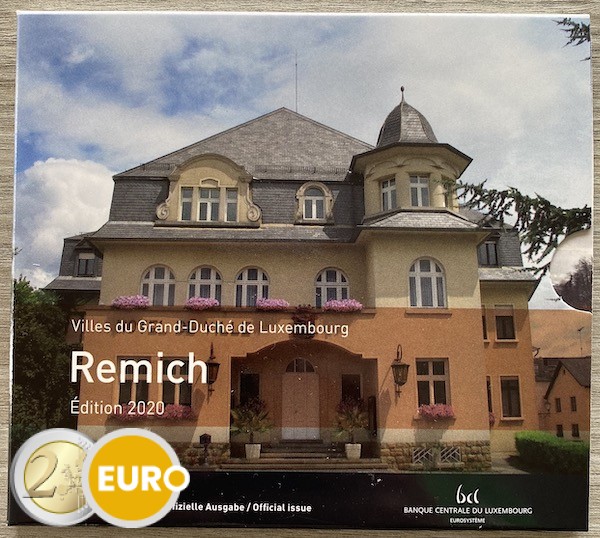 Euro set BU FDC Luxemburg 2020 Remich + 2 euro Henrik