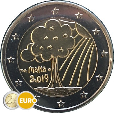 2 euro Malta 2019 - Nature and Environment UNC mint mark MdP