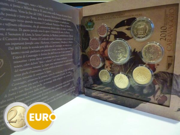 Euro set BU FDC San Marino 2010 + 5 euro Caravaggio