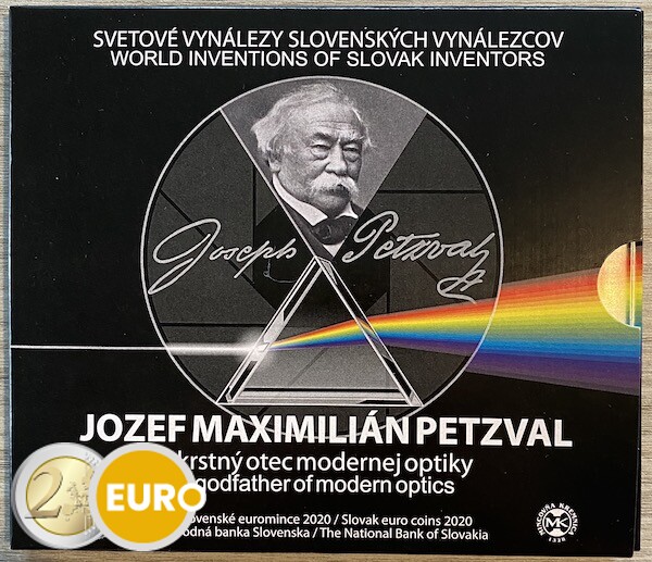 Euro set BU FDC Slowakije 2020 - Jozef Maximilian Petzval