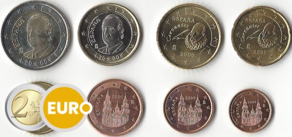 Euro set UNC Spain 2000