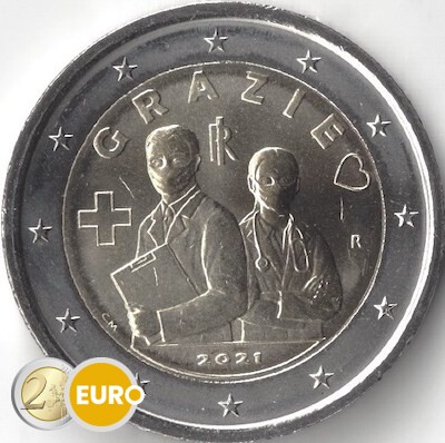 2 euro Italy 2021 - Grazie Health care UNC