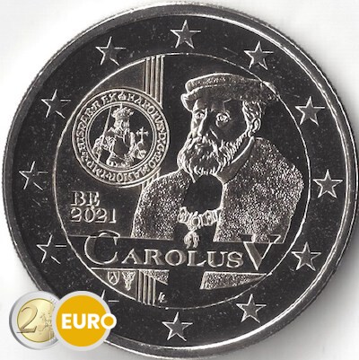 2 euros Bélgica 2021 - florín Carolus UNC