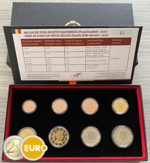 Serie de euro BE Proof Bélgica 2021