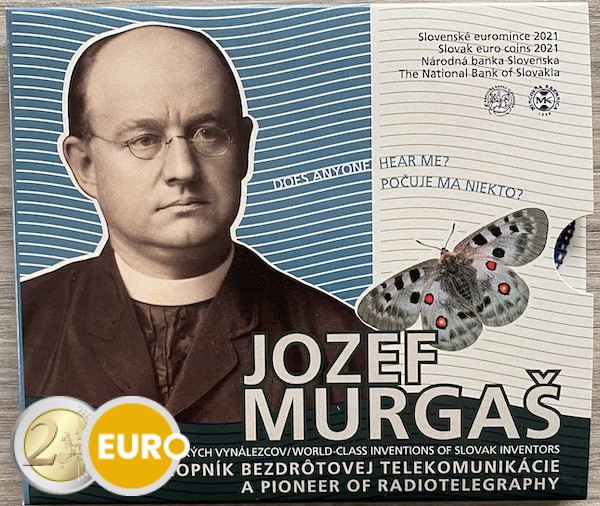 Euro set BU FDC Slowakije 2021 - Jozef Murgas