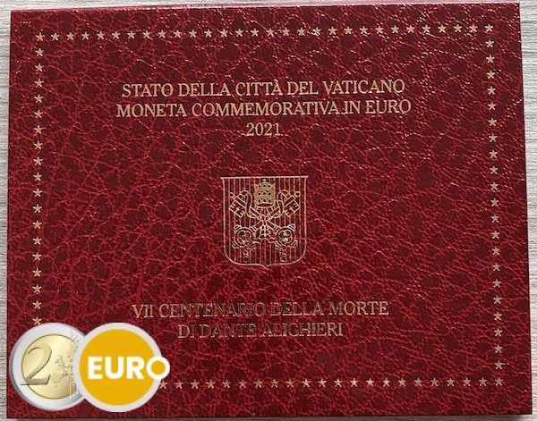 2 euro Vaticaan 2021 - Dante Alighieri BU FDC
