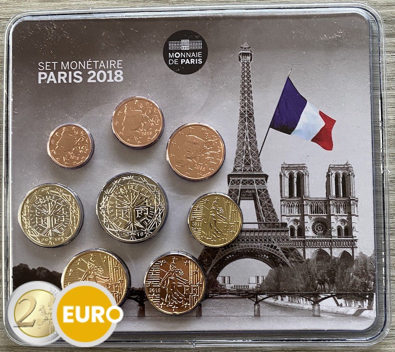 Euro set BU FDC Frankrijk 2018 - Parijs