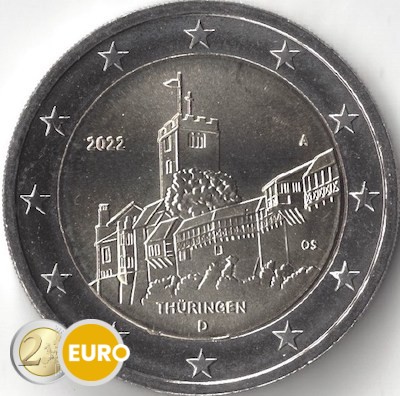 2 euro Duitsland 2022 - A Thuringen UNC