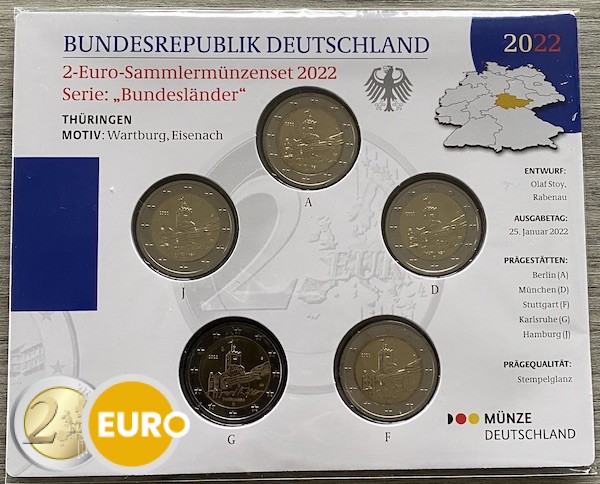 2 Euro Deutschland 2022 - ADFGJ Thüringen Stgl.