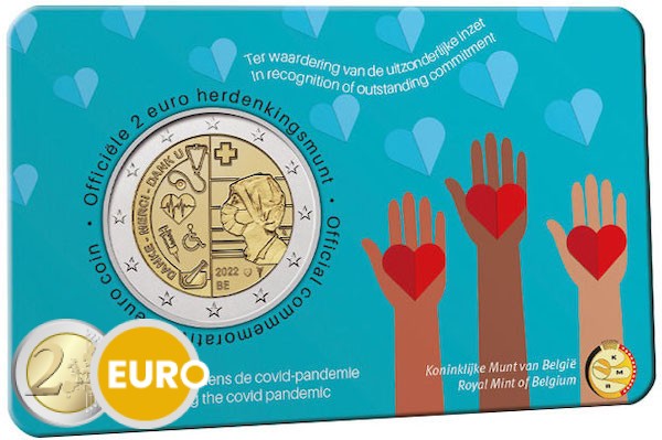 2 euro Belgie 2022 - Gezondheidszorg BU FDC Coincard NL