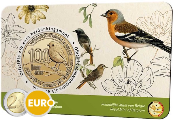 2,50 euro Belgie 2022 - Vogelbescherming BU FDC Coincard NL