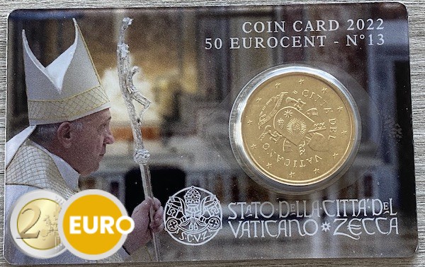 50 cents Vatican 2022 coincard nr 13