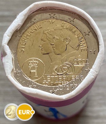 25 x 2 euros Luxembourg 2022 - 10 ans mariage Guillaume et Stéphanie