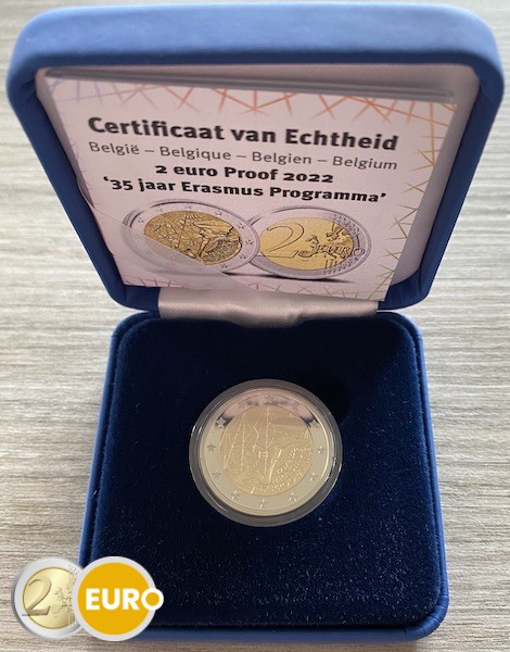 2 euro Belgium 2022 - Erasmus BE Proof