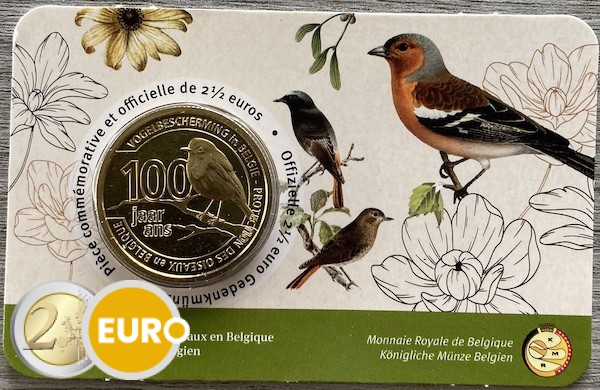 2,50 euro Belgie 2022 - Vogelbescherming BU FDC Coincard FR