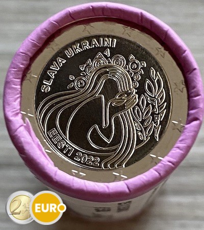 Rouleau 2 euros Estonie 2022 - L'Ukraine en liberté