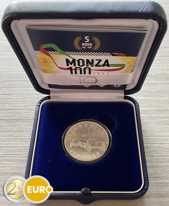 5 euro Italie 2022 - 100 jaar Monza BU FDC