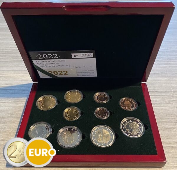 Série euro BE Proof Luxembourg 2022 + 2 x 2 euros poinçon MdP