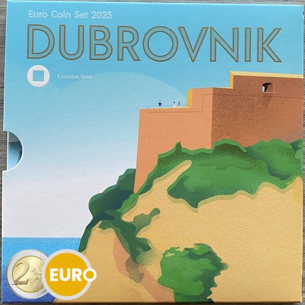 Euro set BU FDC Kroatië 2023 Dubrovnik