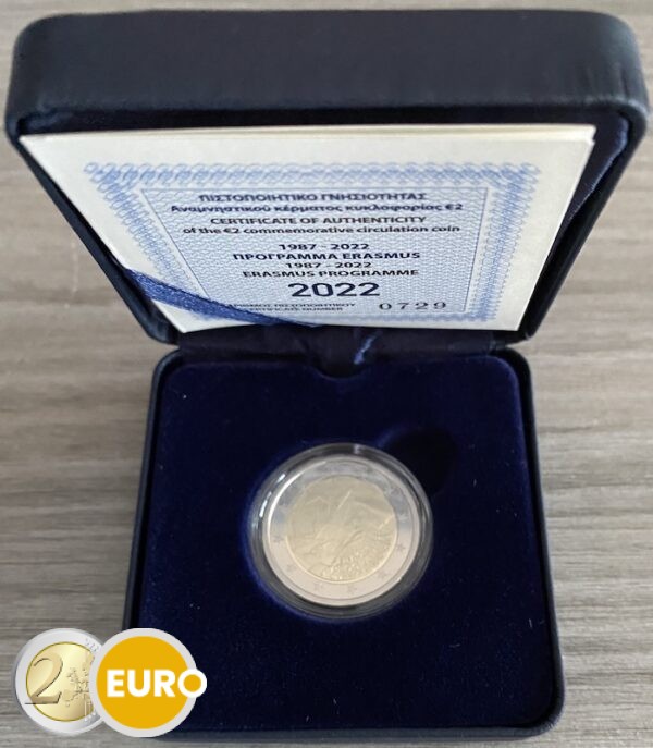 2 euro Greece 2022 - Erasmus BE Proof