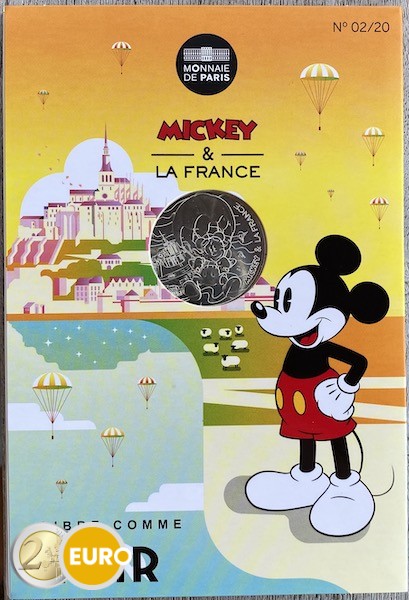 10 Euro Frankreich 2018 - Mickey Frei wie Luft - in Coincard