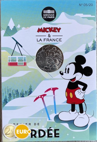 10 euro Frankrijk 2018 - Mickey Skiër - in coincard