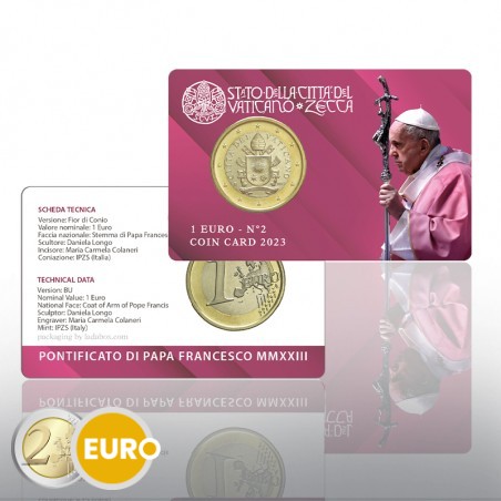 1 euro Vaticaan 2023 coincard nr 02