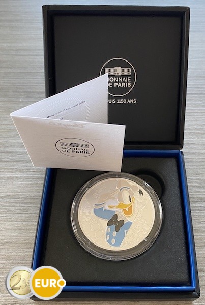 10 euro France 2023 - 100 Years Disney - Donald Duck and Mickey Mouse BE Proof Silver Coloured