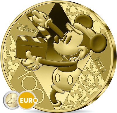 50 euro Frankrijk 2023 - 100 jaar Disney - Mickey Mouse BE Proof Goud