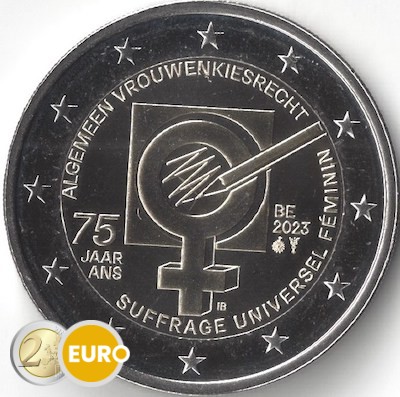 2 euro Belgium 2023 - 75 years women's suffrage UNC