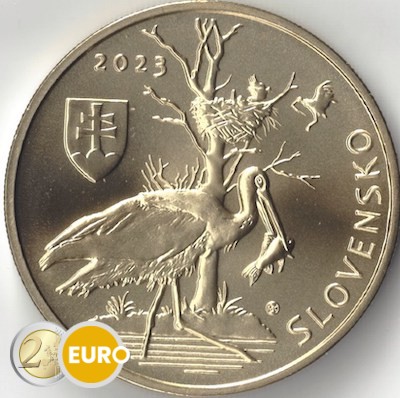5 euro Slowakije 2023 - Zwarte Ooievaar UNC