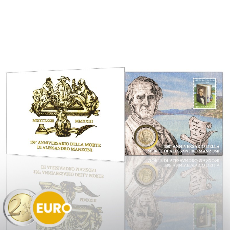 2 euro Vaticaan 2023 - Alessandro Manzoni BU FDC Numisbrief