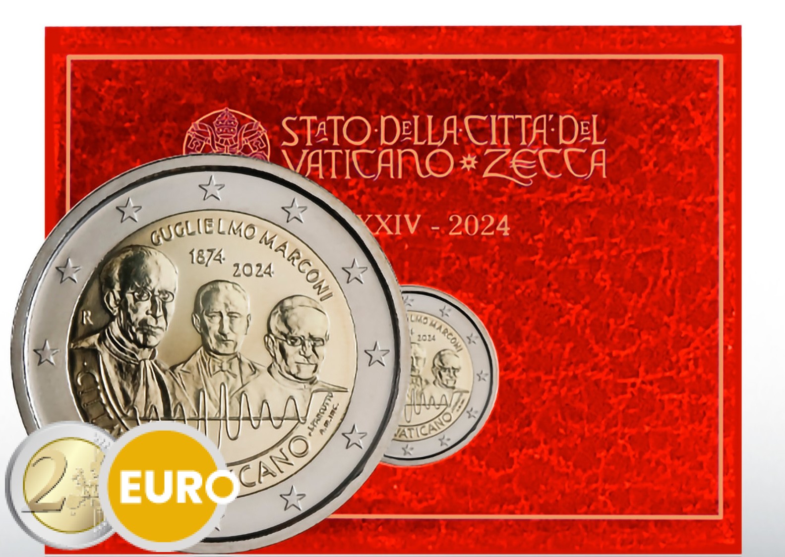 2 euros Vatican 2024 - Marconi BU FDC