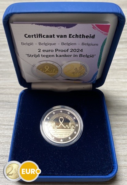 2 euro Belgium 2024 - Fight against cancer BE Proof