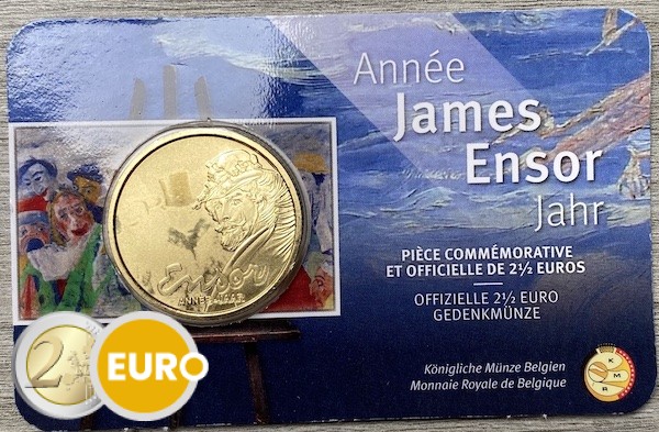 2,50 euro Belgie 2024 - James Ensor jaar BU FDC Coincard FR + NFT