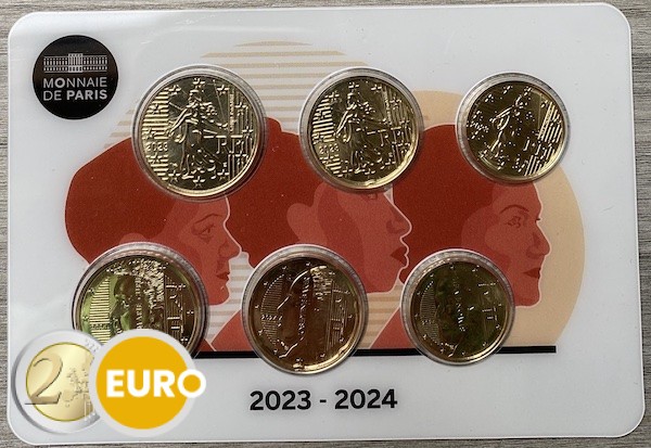 Duo set 10-20-50 cent BU FDC Frankrijk 2024