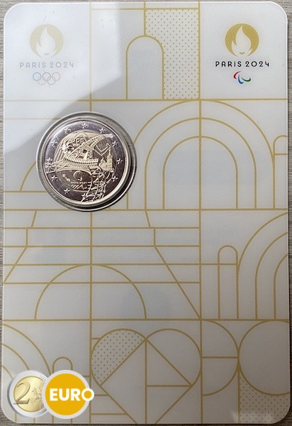 2 euro Frankrijk 2024 - Olympische fakkel BU FDC Coincard