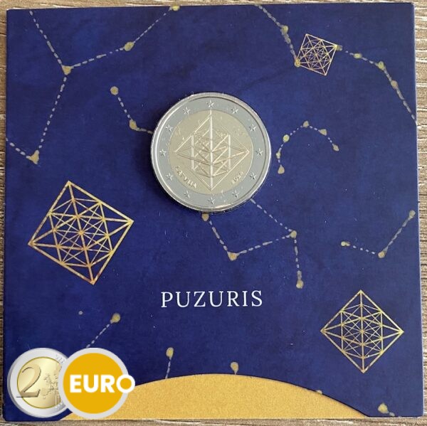 2 euros Letonia 2024 - Himmeli Puzuris Móvil de paja BU FDC Coincard